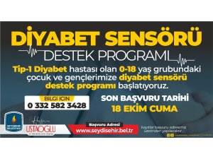 SEYDİSEHİR BELEDİYESİ’NDEN DİYABET SENSÖRÜ DESTEĞİ